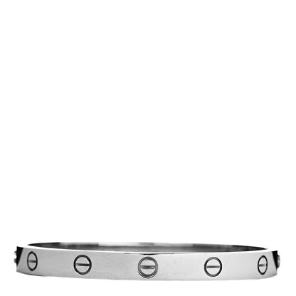 Cartier 18K White Gold LOVE Bracelet 17 1 of 5