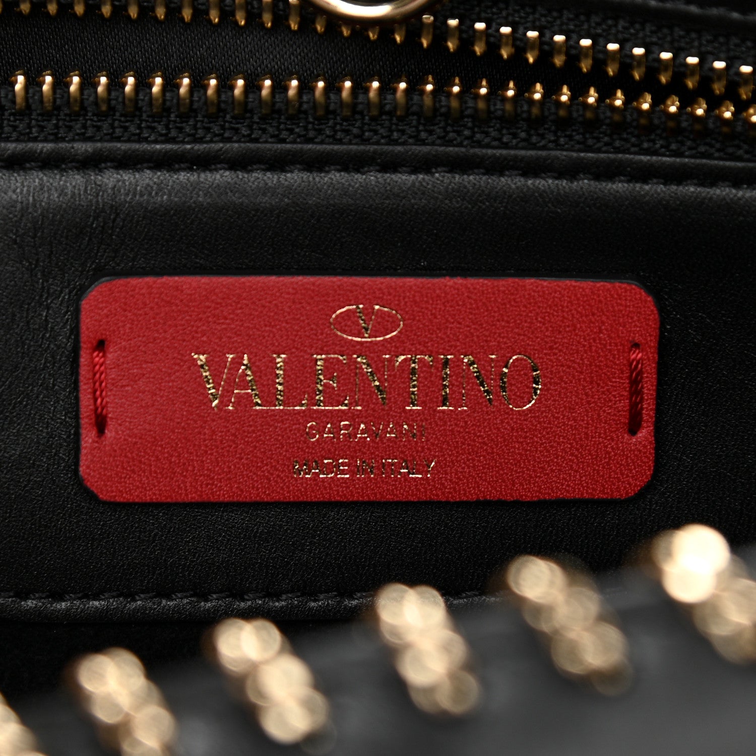 Valentino Garavani Calfskin Groumette Small Demilune Double Handle Satchel Black 5 of 10