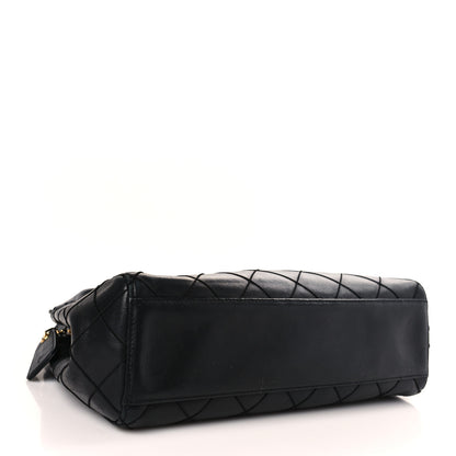 Chanel Lambskin Stitched Shoulder Bag Black 4 of 9