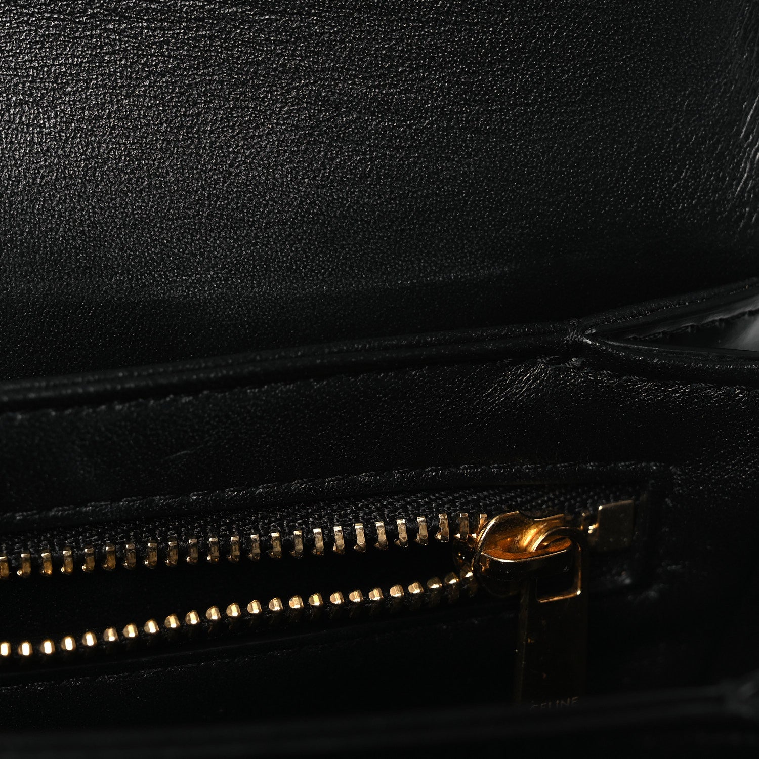 Celine Shiny Calfskin Teen Triomphe Black 11 of 12
