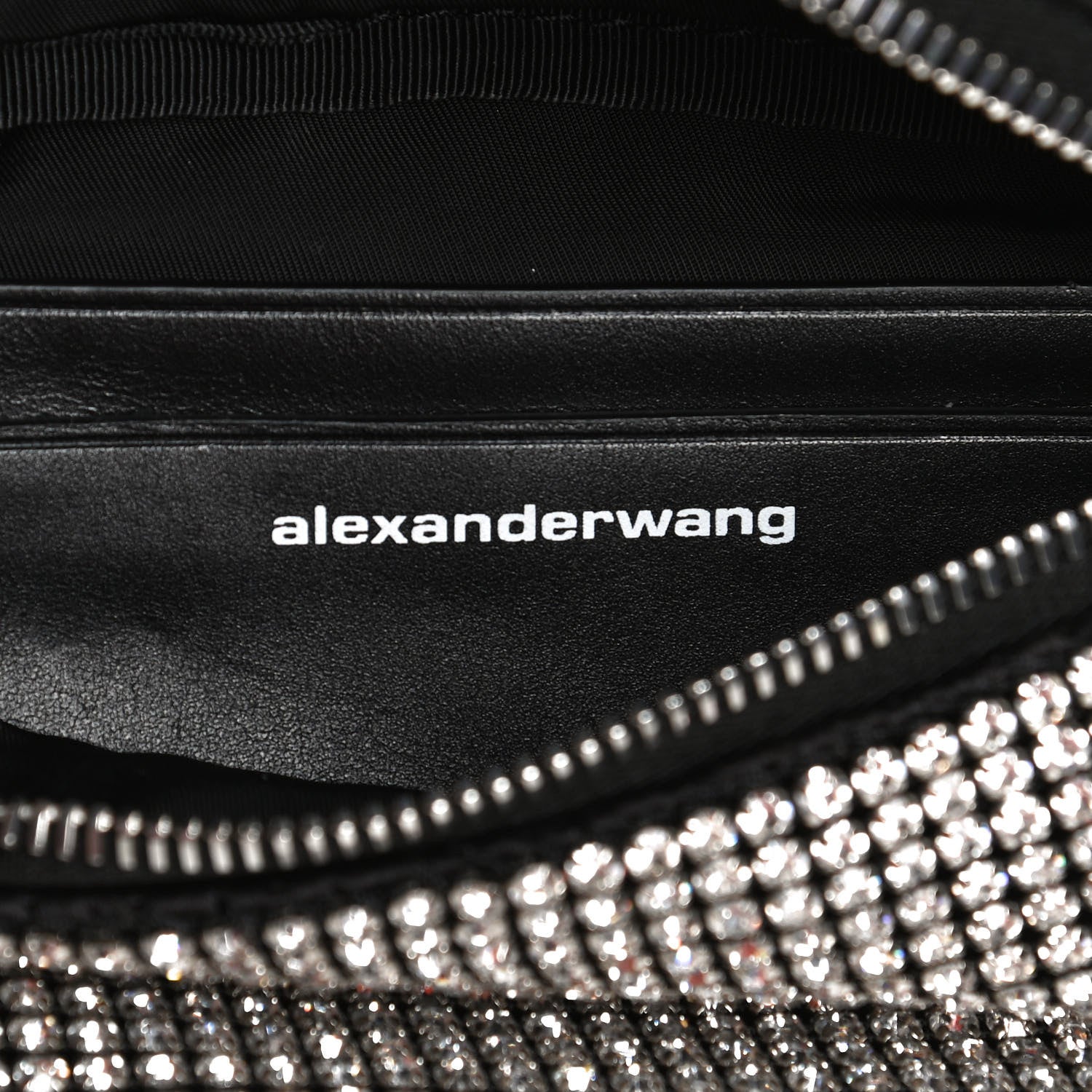 Alexander Wang Rhinestone Mesh Mini Attica Belt Bag Black 6 of 9