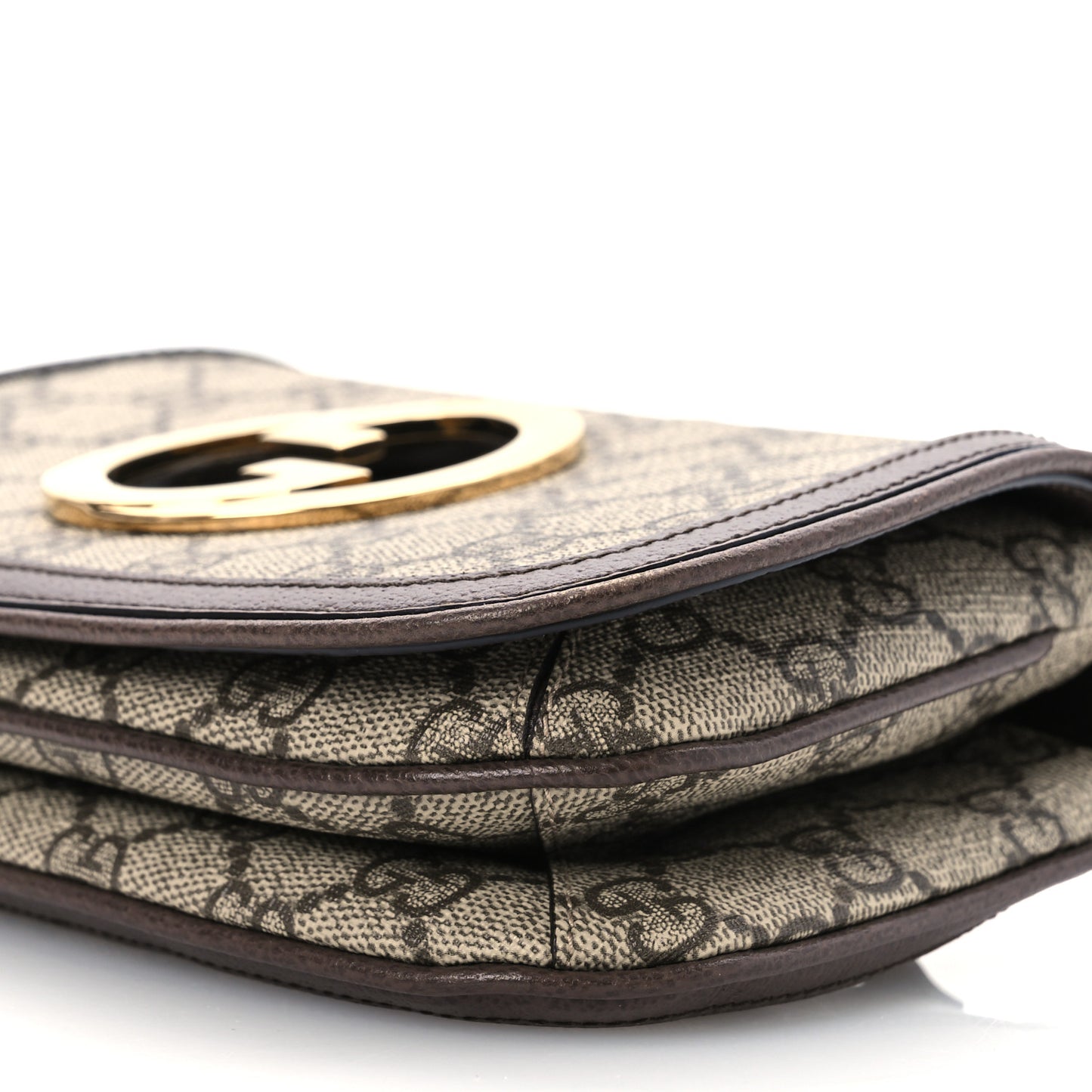 GG Supreme Monogram Textured Dollar Calfskin Blondie Belt Bag 90 36 Beige Ebony New Acero