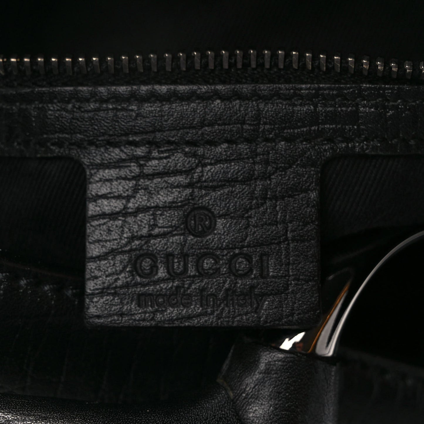 Monogram Large Horsebit Chain Hobo Black
