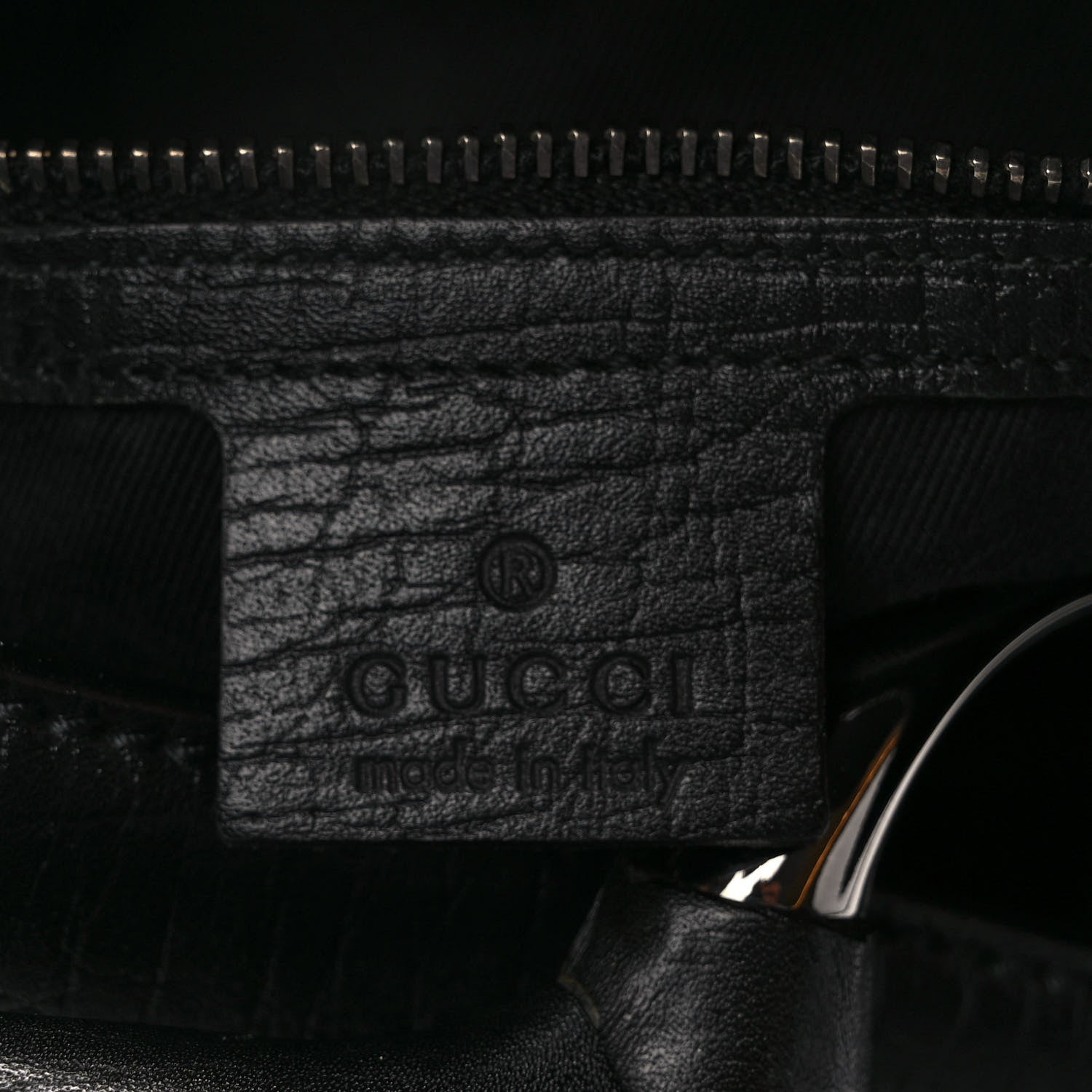 Gucci Monogram Large Horsebit Chain Hobo Black 6 of 9