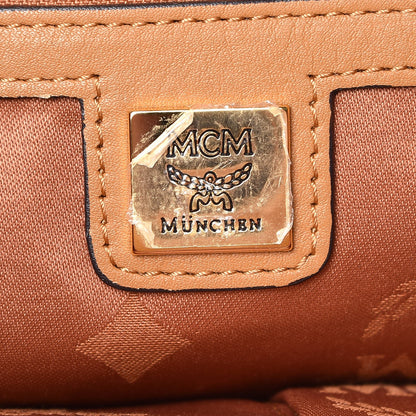 MCM Visetos Top Handle Satchel Cognac 7 of 12