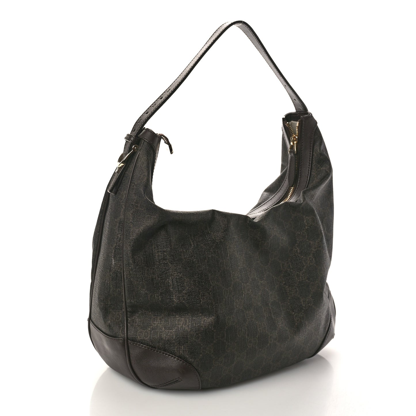 GG Supreme Monogram Margaux Calfskin Medium Nice Hobo Dark Brown