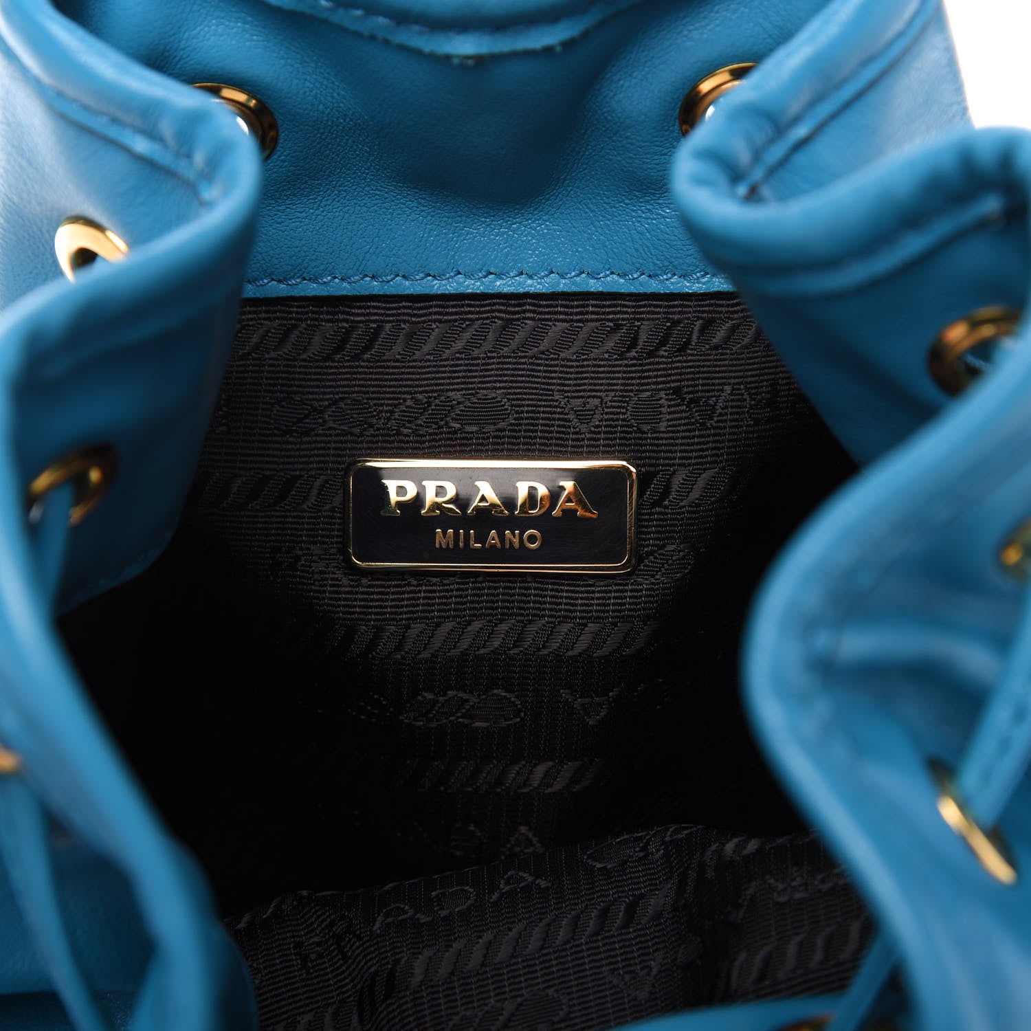 Prada Light Calfskin Saffiano Mini Bucket Crossbody Bag Voyage 8 of 10