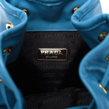 Prada Light Calfskin Saffiano Mini Bucket Crossbody Bag Voyage 8 of 10