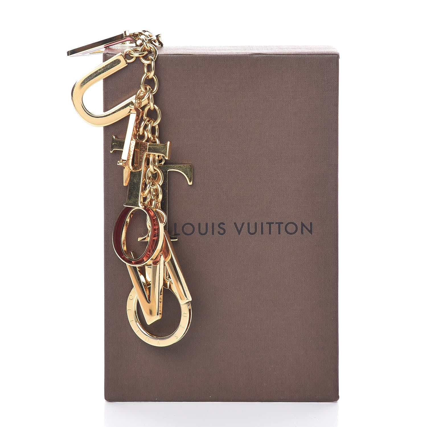 Louis Vuitton LV Tag Bag Charm Gold 5 of 5