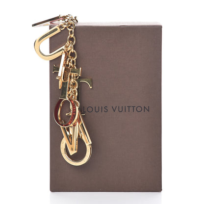 Louis Vuitton LV Tag Bag Charm Gold 5 of 5