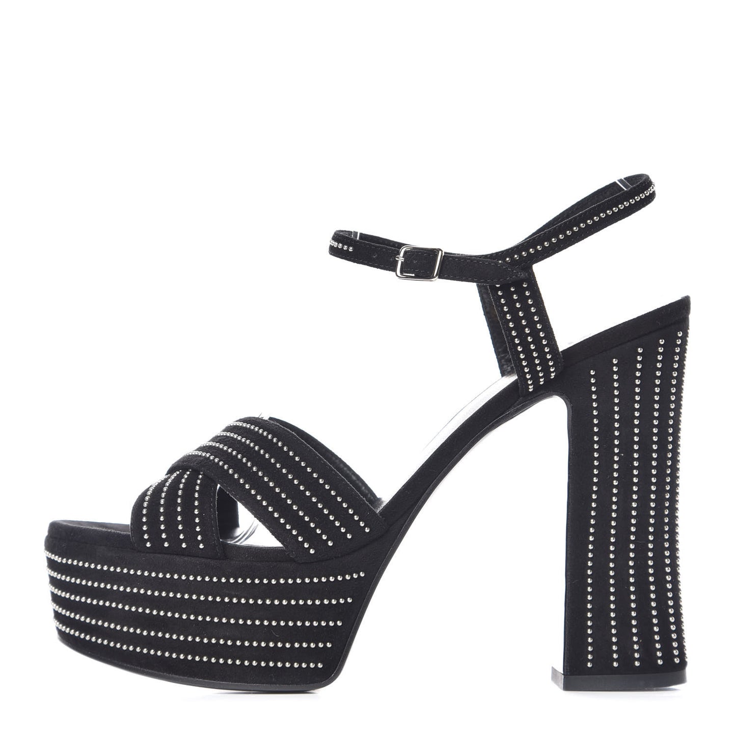 Suede Studded Candy 80 Platform Sandals 39.5 Black