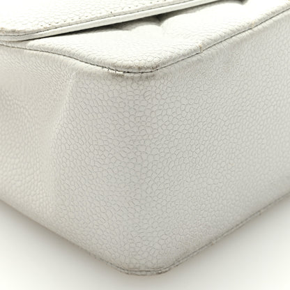 Chanel Caviar Quilted Medium Single Flap White 8 of 11
