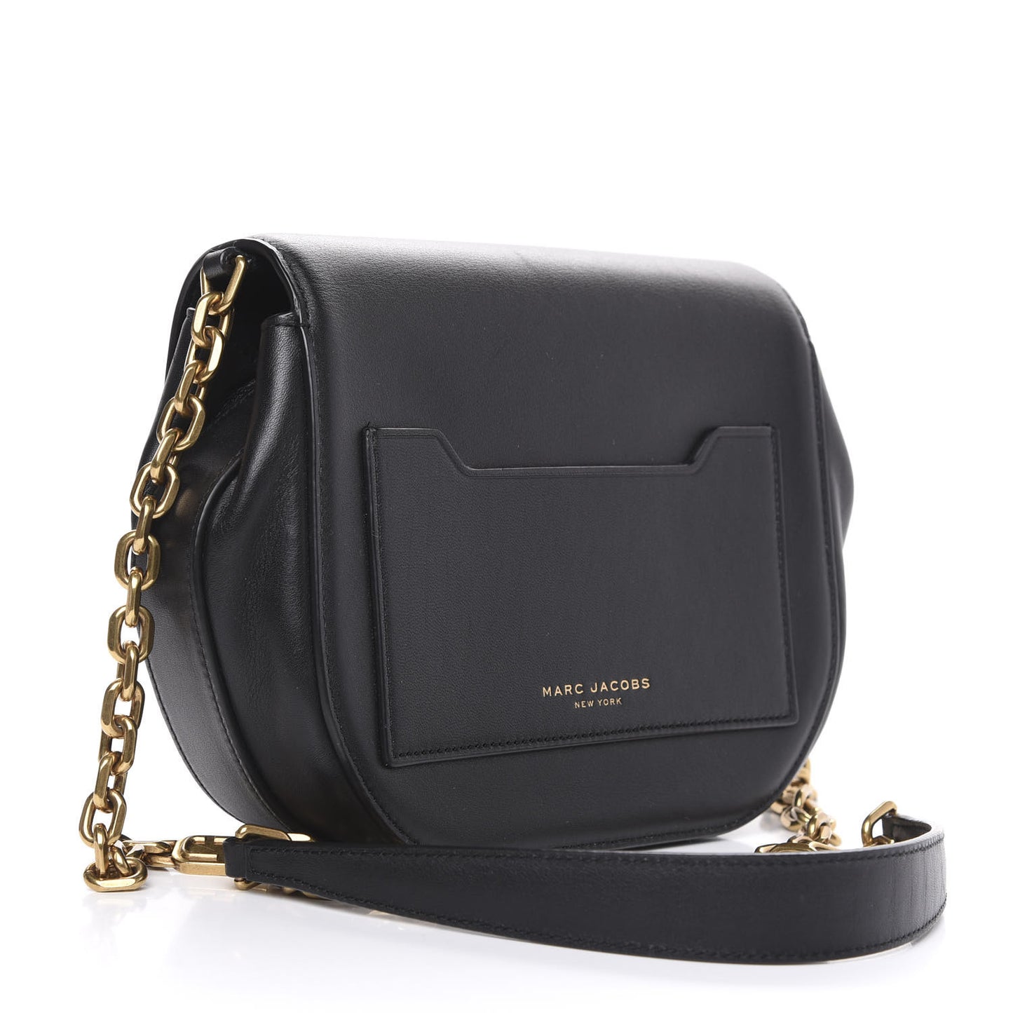 Calfskin West End Jane Saddle Bag Black