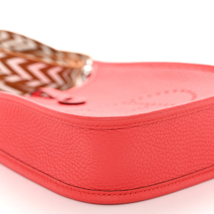 Hermes Taurillon Clemence Zigzag Sangle Evelyne TPM Rose Texas 10 of 10