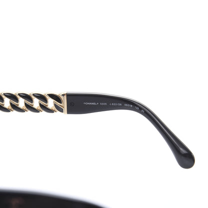 Chanel Acetate Metal Chain Square Sunglasses 5305 Black 6 of 8
