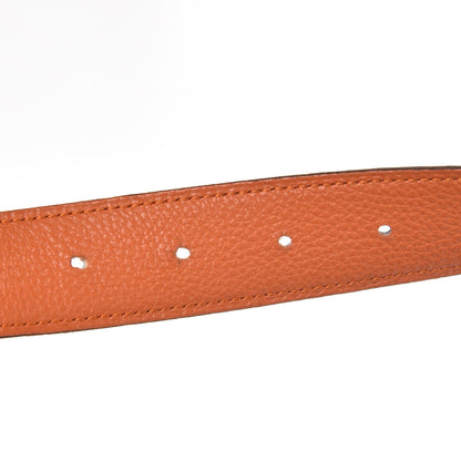 Hermes Box Togo 32mm H Belt 80 Black Orange 5 of 6