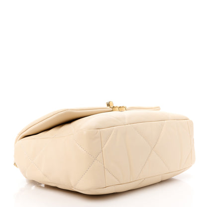 Chanel Goatskin Quilted Medium Chanel 19 Flap Light Beige 4 of 11