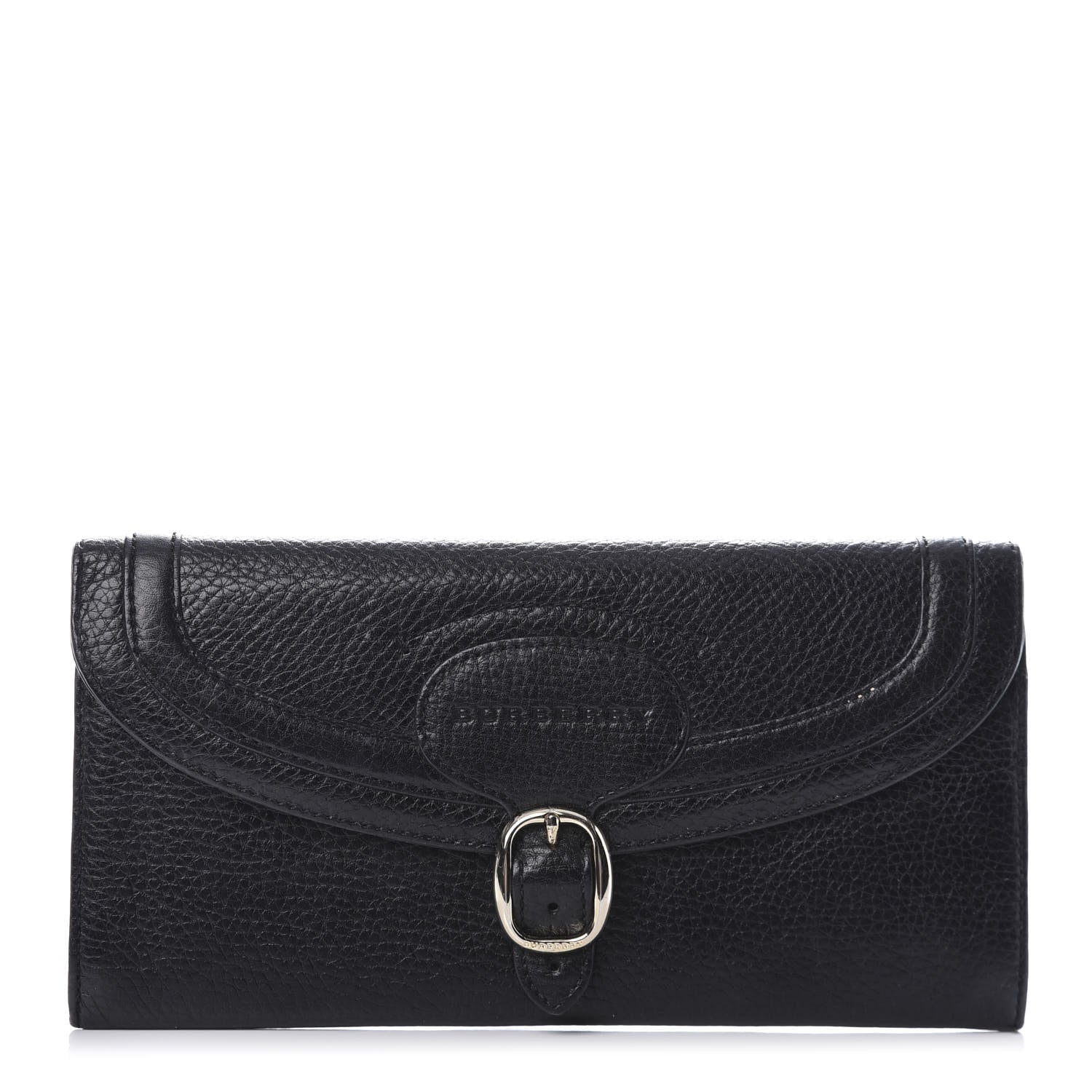 Burberry Grain Calfskin Continental Travel Wallet Black 1 of 9