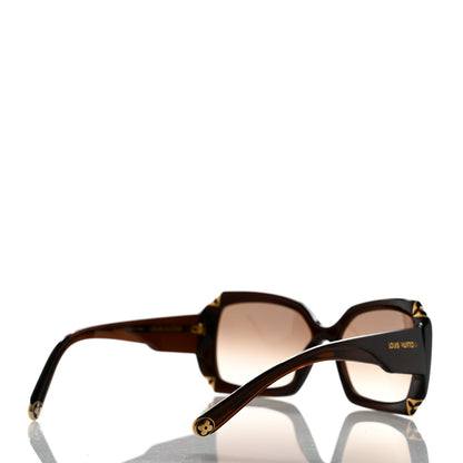 Louis Vuitton Hortensia Cat Eye Sunglasses Z0366W Brown Glitter 4 of 7