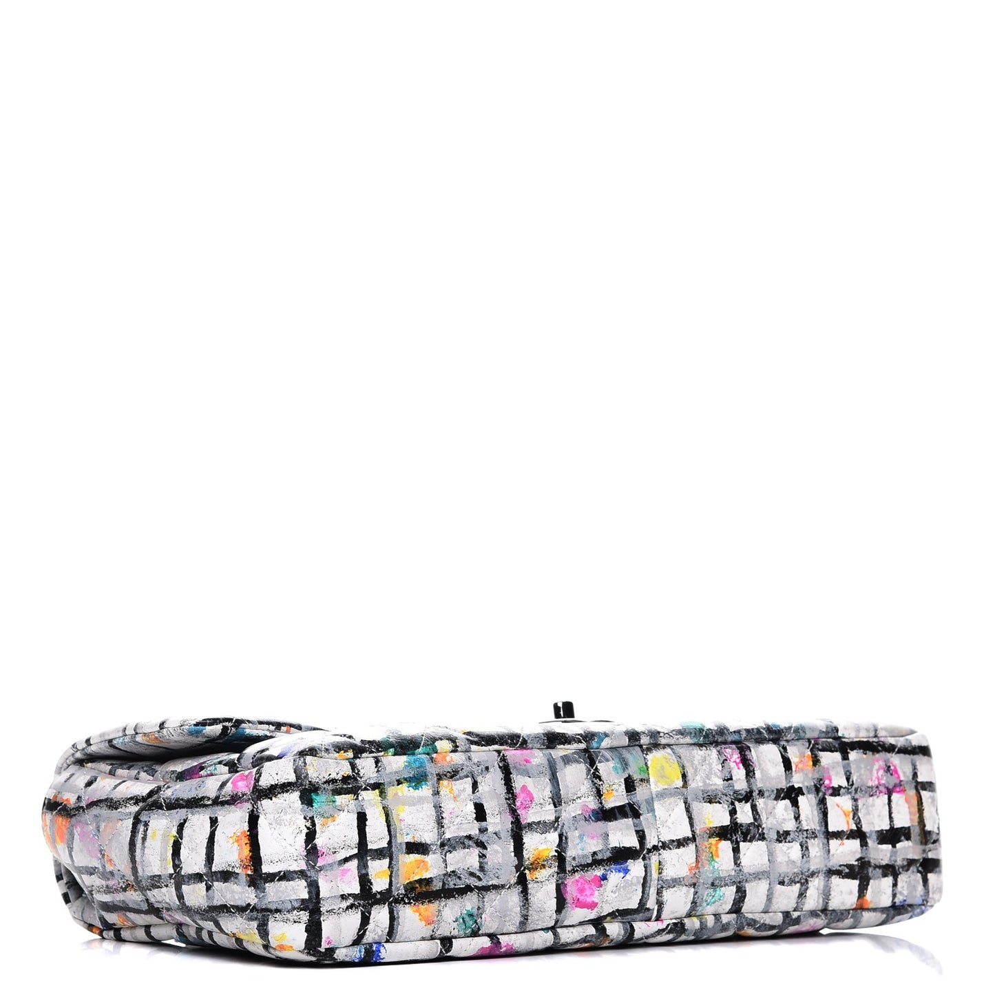 Calfskin Hand Painted Graffiti Flap Multicolor