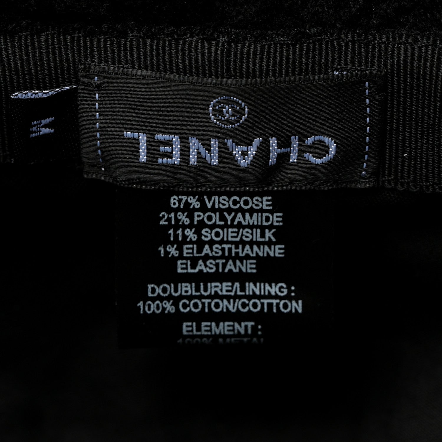 Chanel Viscose Silk Quilted CC Bucket Hat M Black 8 of 9