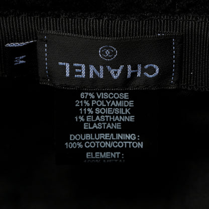 Chanel Viscose Silk Quilted CC Bucket Hat M Black 8 of 9