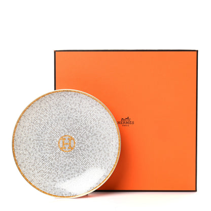 Hermes Porcelain Mosaique Au 24 Bread And Butter Plate Set of 2 Gold 6 of 6