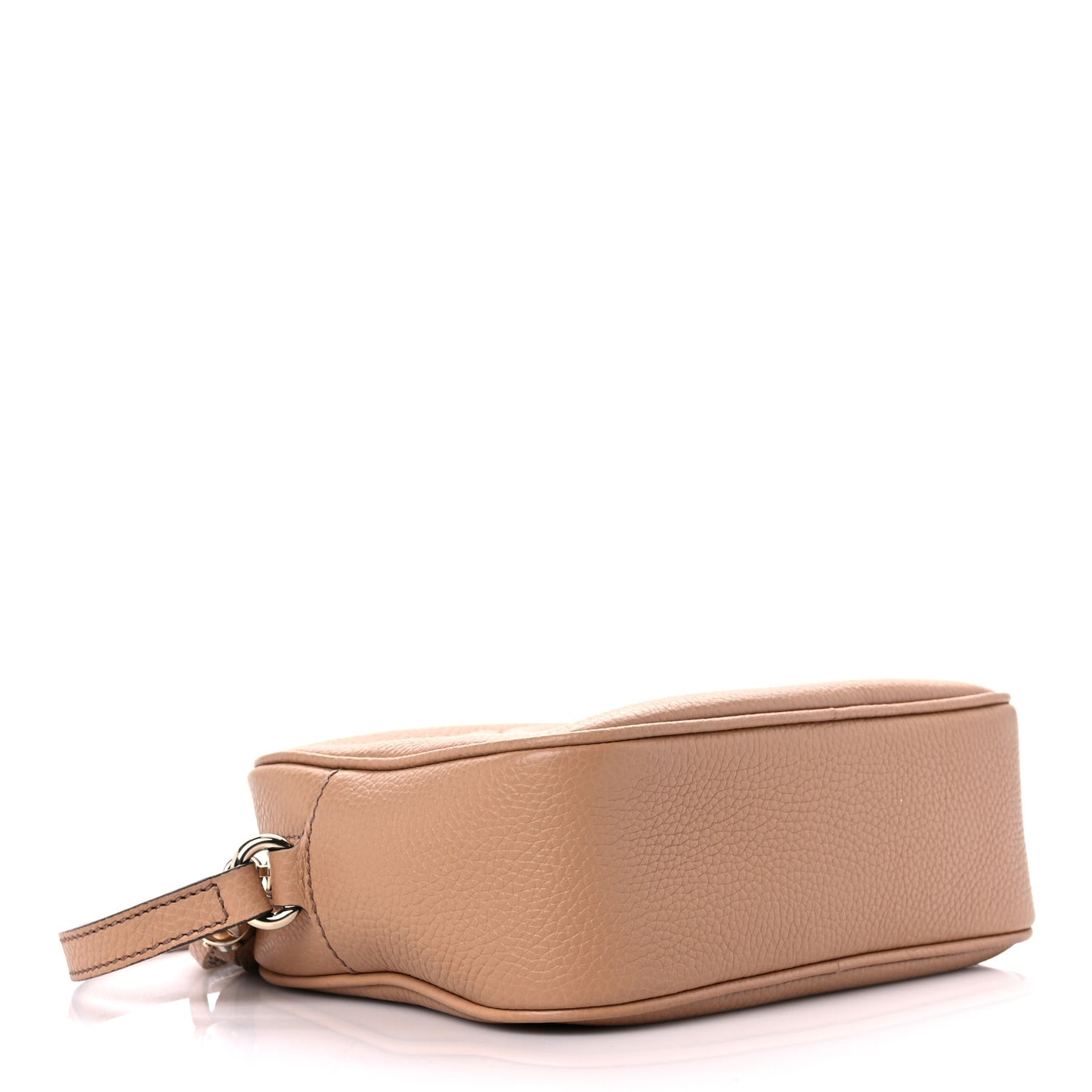 Pebbled Calfskin Small Soho Disco Bag Rose Beige