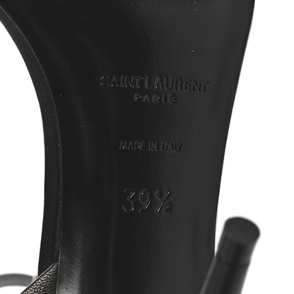 Saint Laurent Calfskin Chain Ankle Strap Sandals 39.5 Black 7 of 8