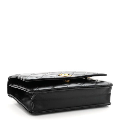 Chanel Lambskin Quilted Pick Me Up Wallet On Chain WOC Black 4 of 12