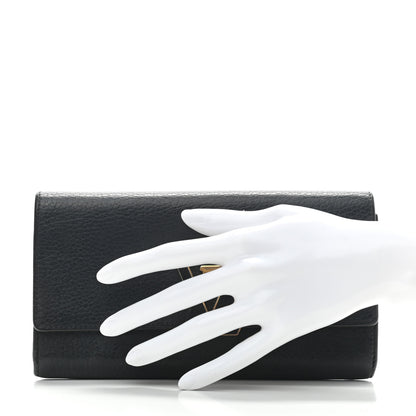 Louis Vuitton Taurillon Capucines Wallet Black 2 of 9
