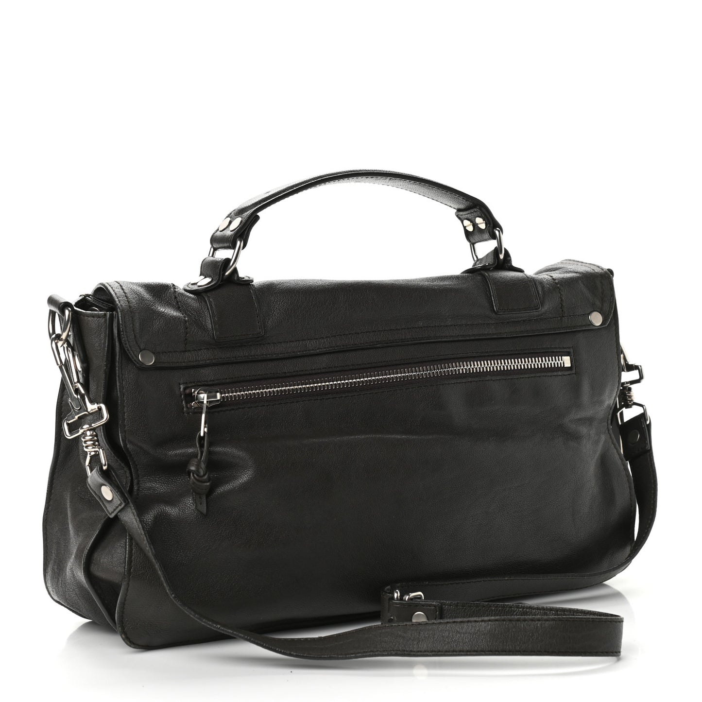 Lambskin Medium PS1 Satchel Dark Chocolate