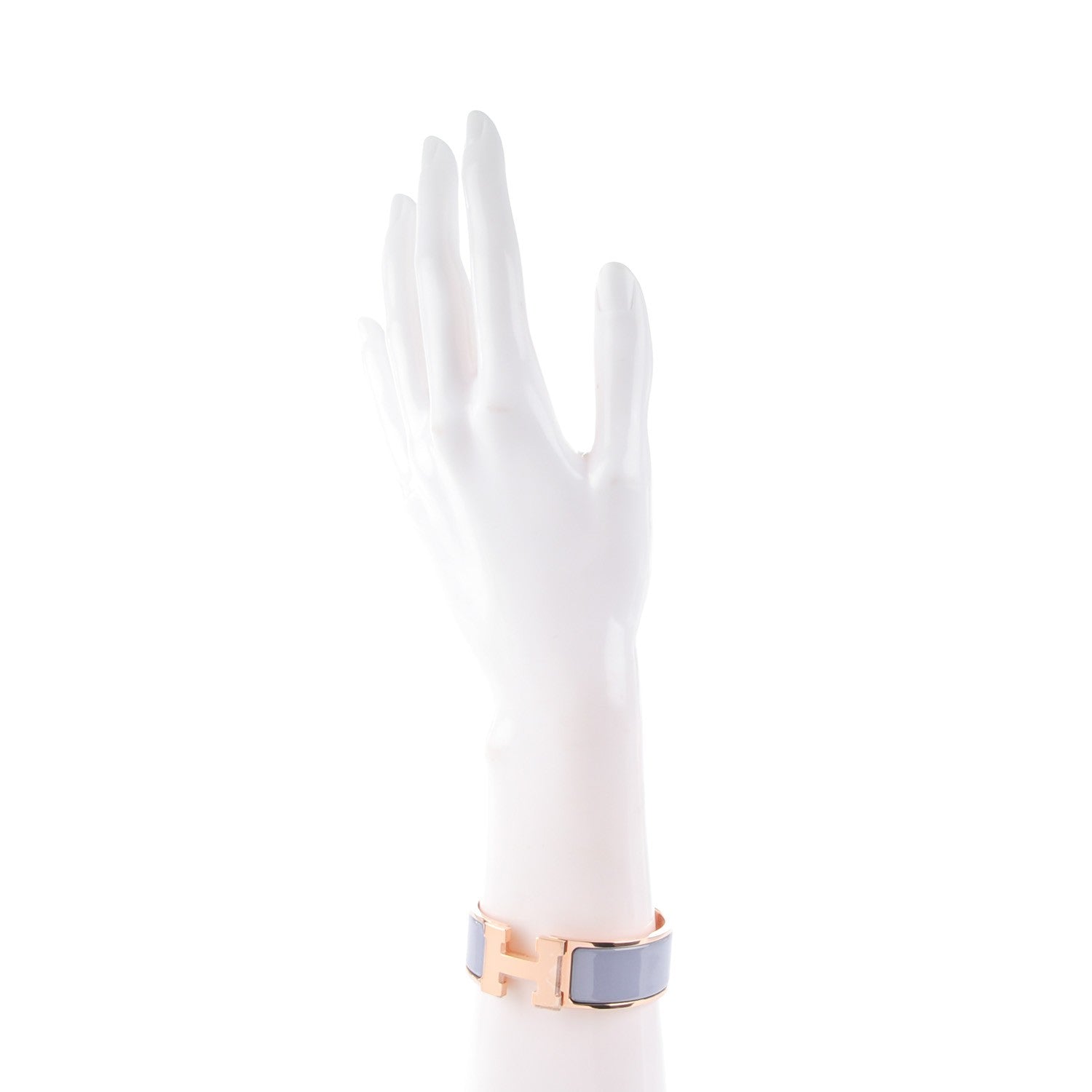 Hermes Enamel Wide Clic Clac H Bracelet PM Bleu Lin 2 of 4