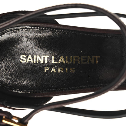 Saint Laurent Calfskin Cassandra 100 Sandals 38.5 Moro 8 of 9