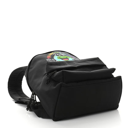 Balenciaga Nylon Embroidered You Are The World Explorer Backpack S Black 4 of 9