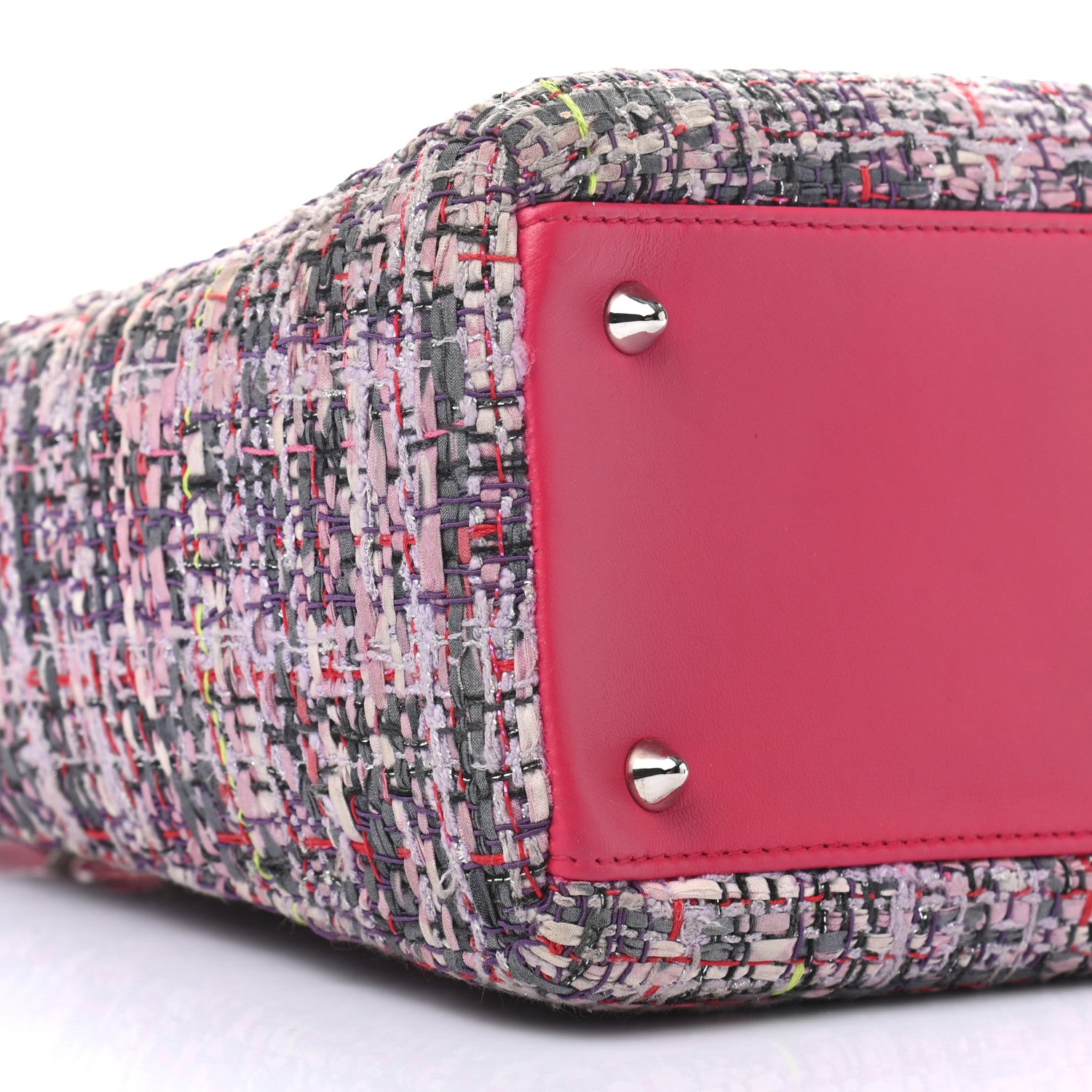 Christian Dior Tweed Medium Lady Dior Pink Multicolor 7 of 9