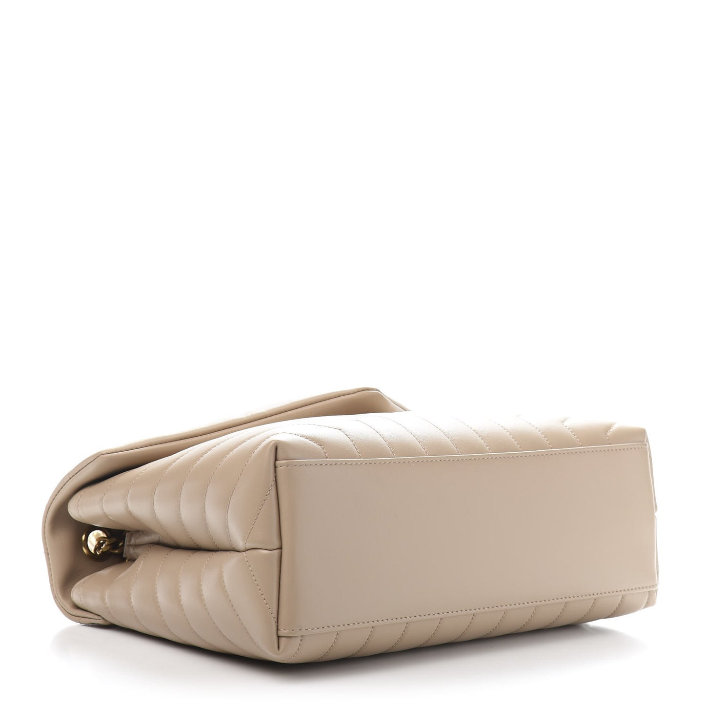 Calfskin Y Quilted Monogram Medium Loulou Chain Satchel Nude Powder