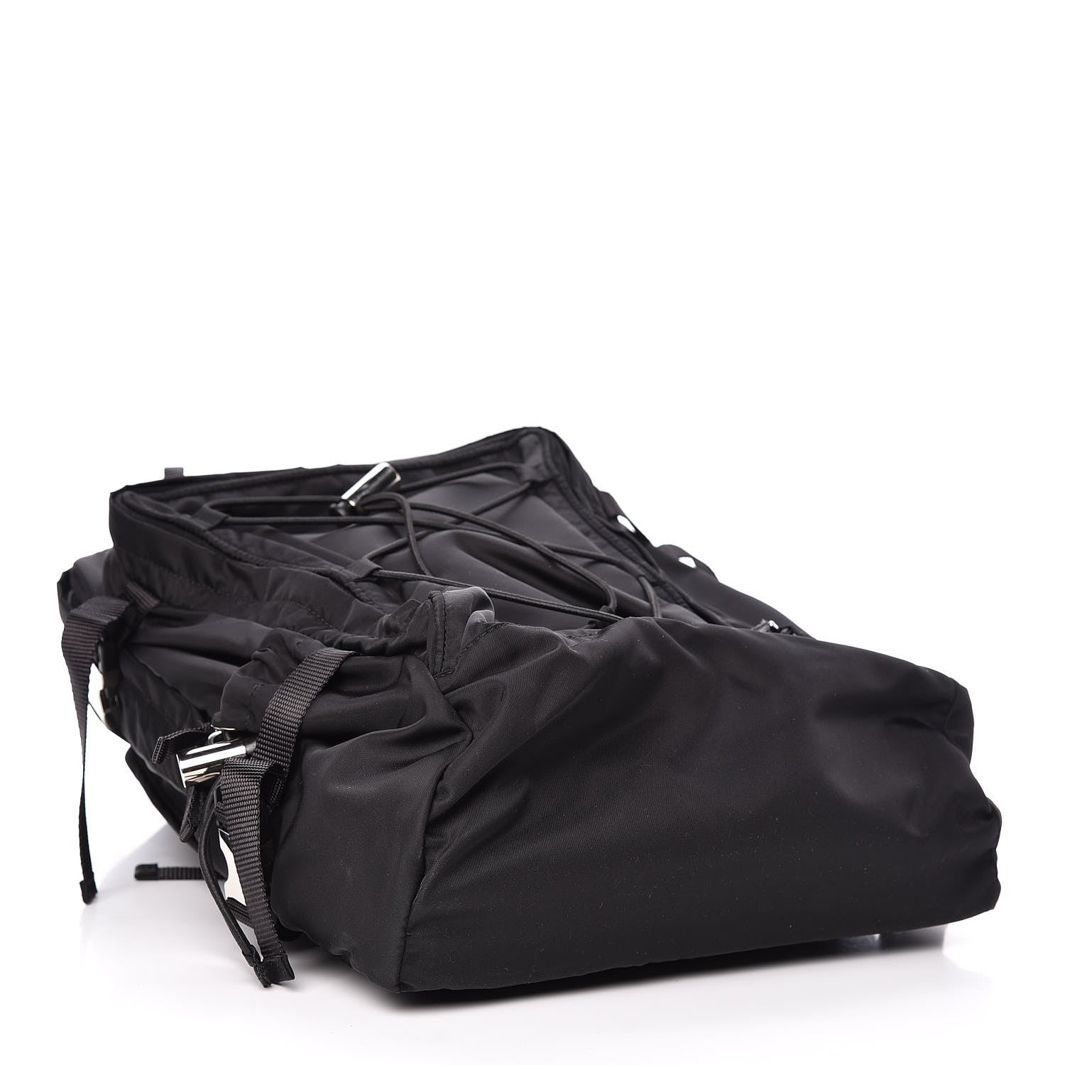 Prada Nylon Montagna Compression Backpack Black 4 of 9