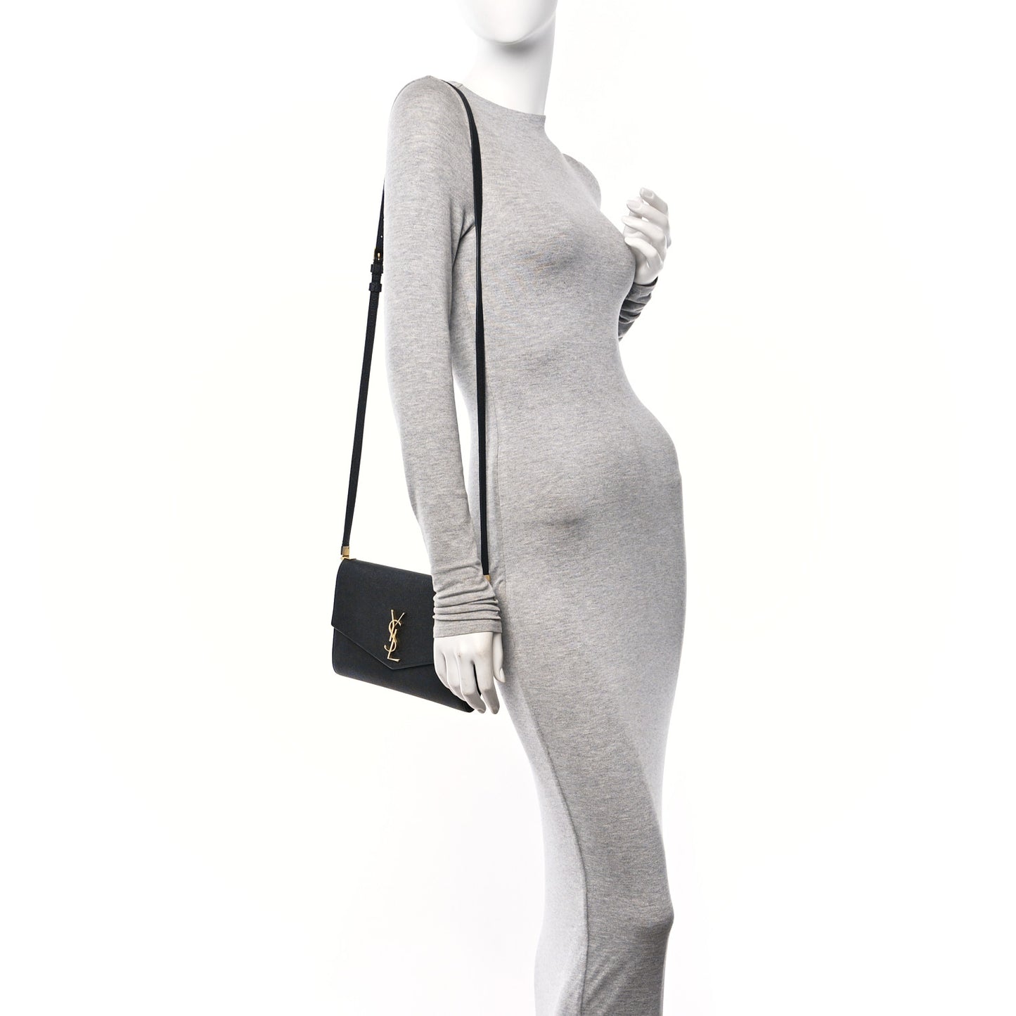 Grain de Poudre Mini Uptown Crossbody Bag Black