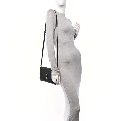 Saint Laurent Grain de Poudre Mini Uptown Crossbody Bag Black 2 of 13
