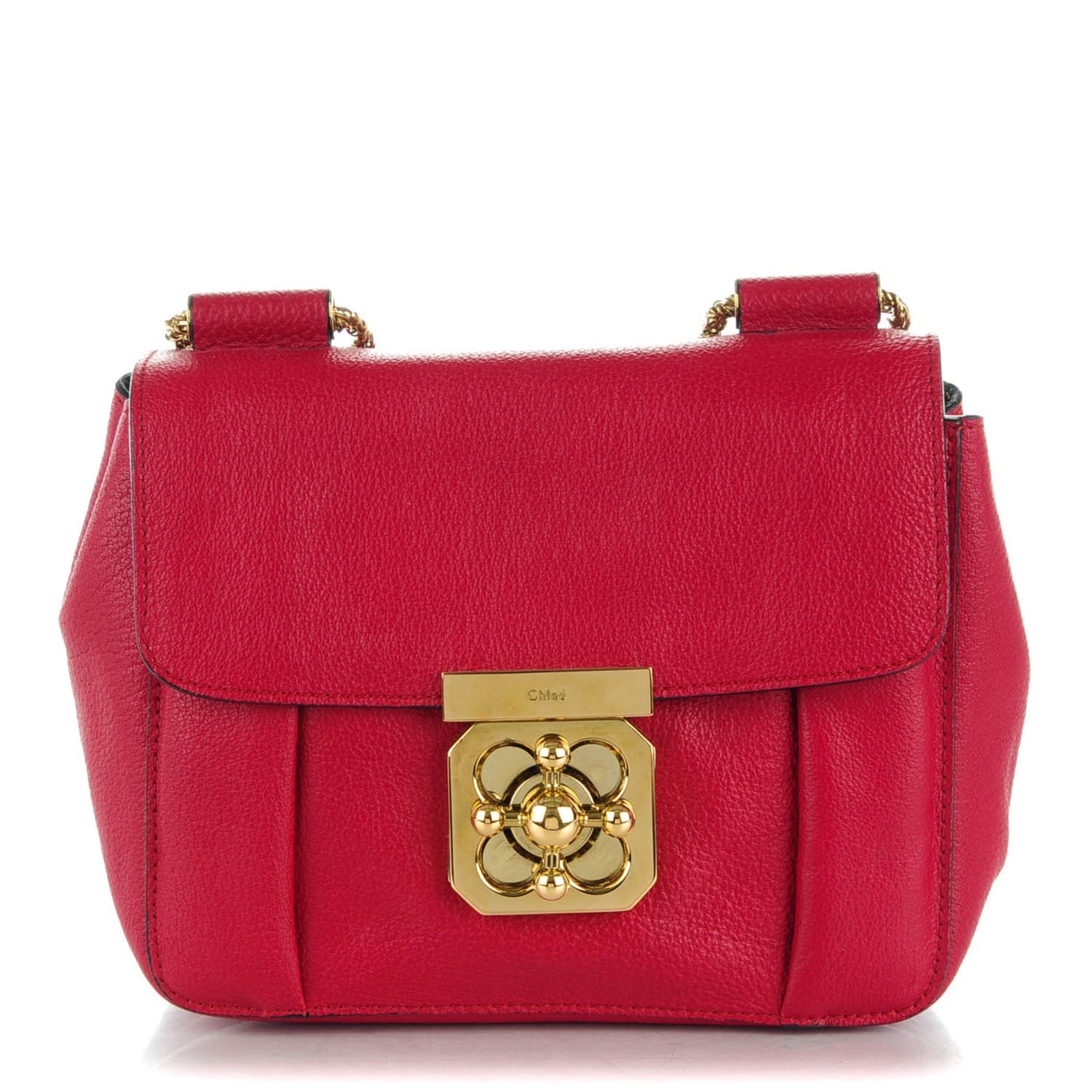 Goatskin Small Elsie Shoulder Bag Red