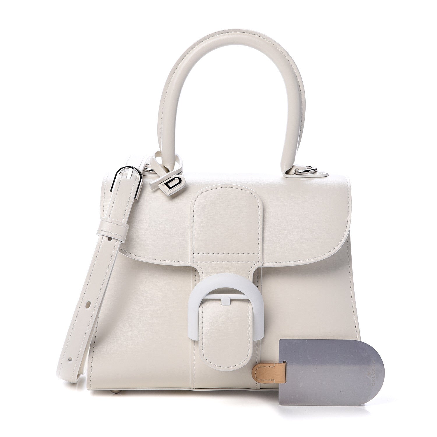 Delvaux Box Calfskin Mini Brillant Satchel Ivory 1 of 13