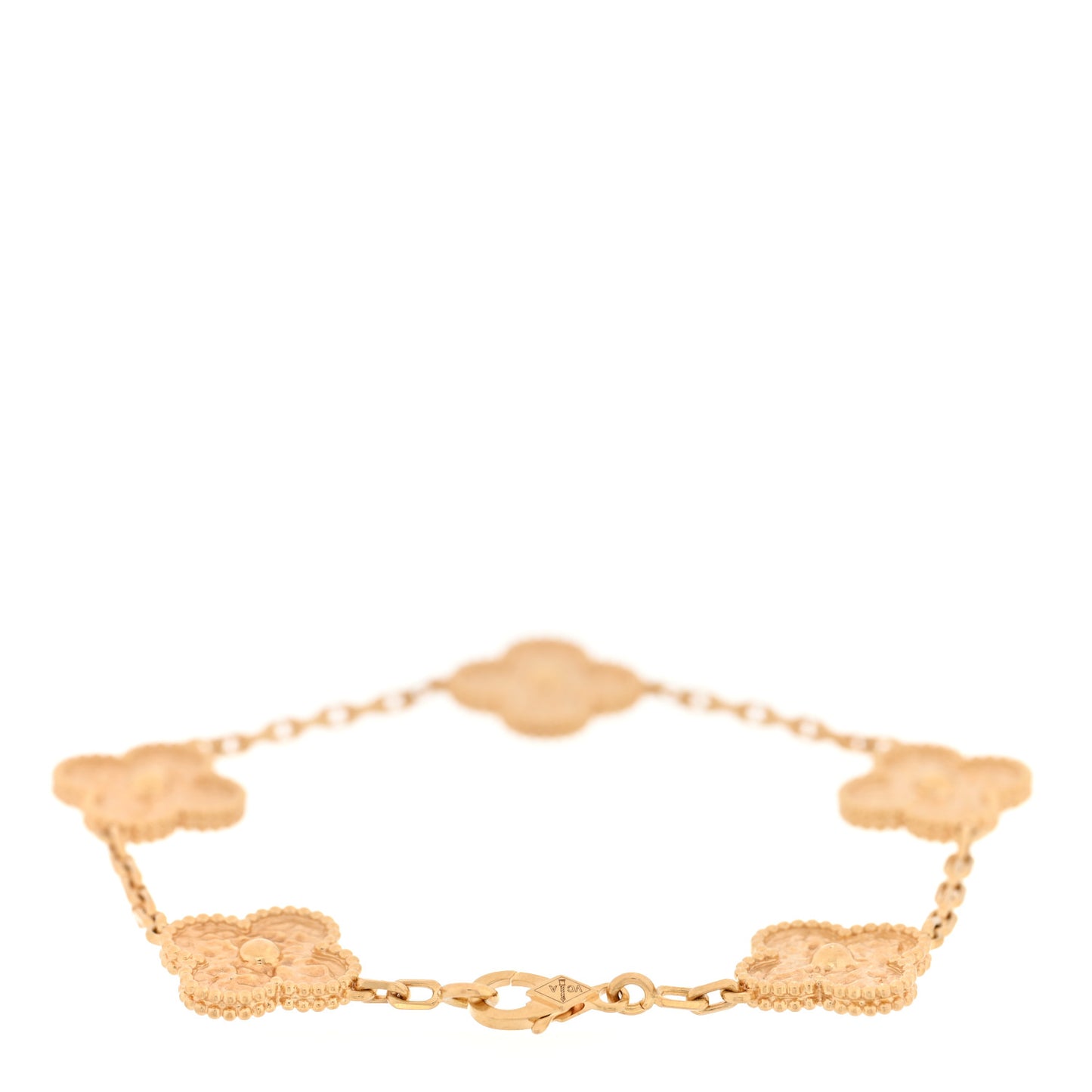 18K Yellow Gold 5 Motifs Vintage Alhambra Bracelet