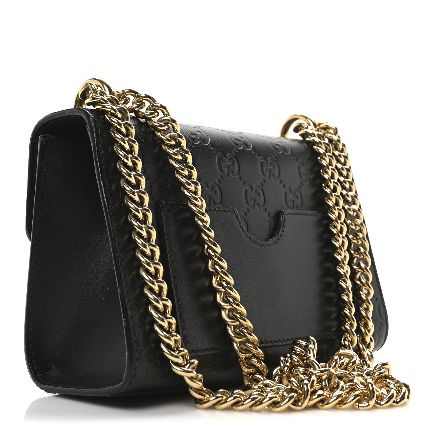 Gucci Guccissima Small Padlock Shoulder Bag Black 3 of 10