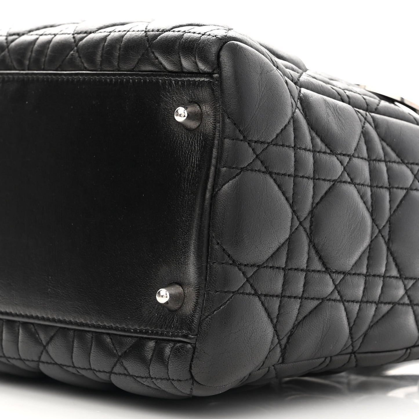 Lambskin Cannage Medium Lady Dior Black