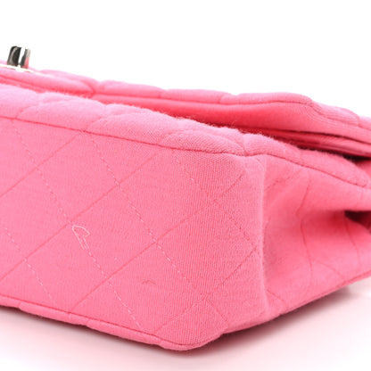 Chanel Jersey Quilted Medium Double Flap Dark Pink 10 of 10