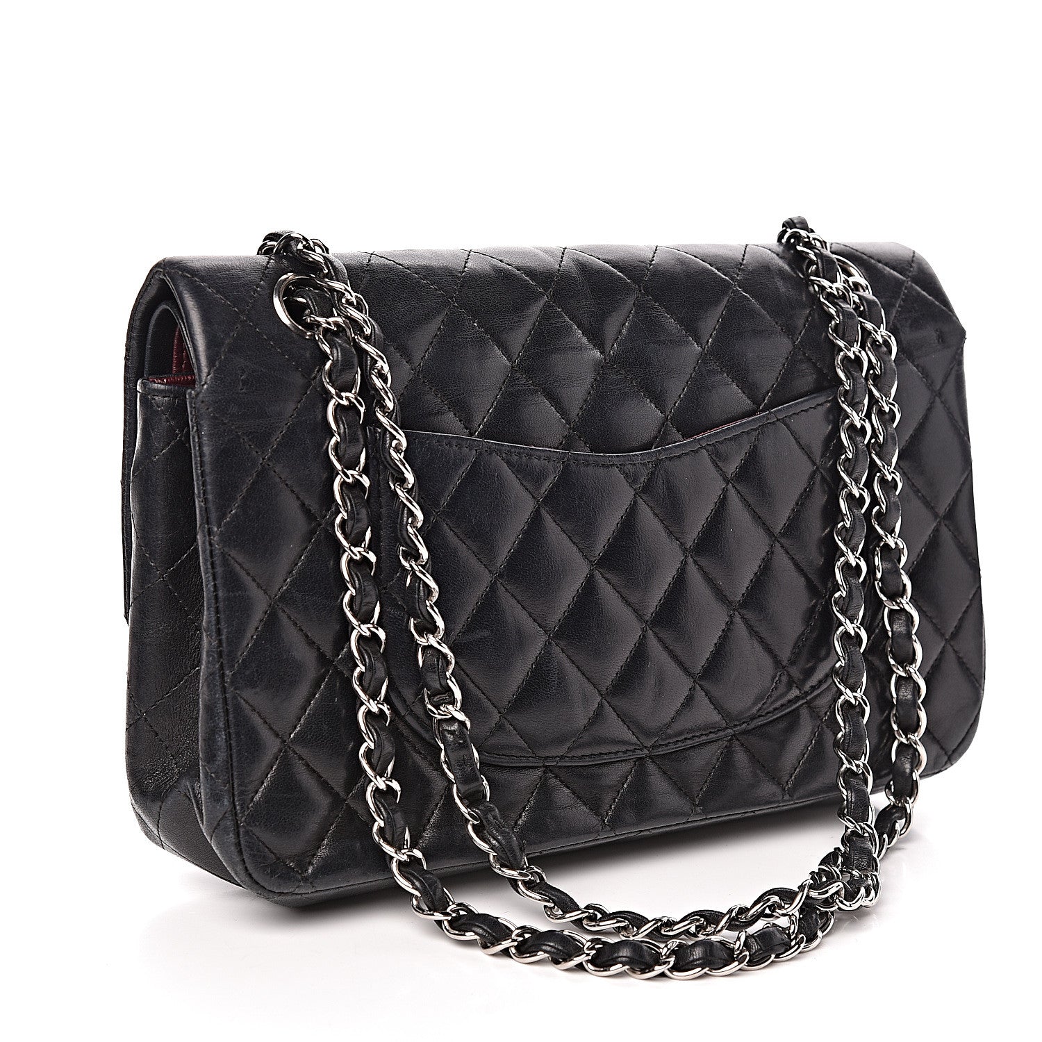 Chanel Lambskin Quilted Medium Double Flap Black 3 of 10