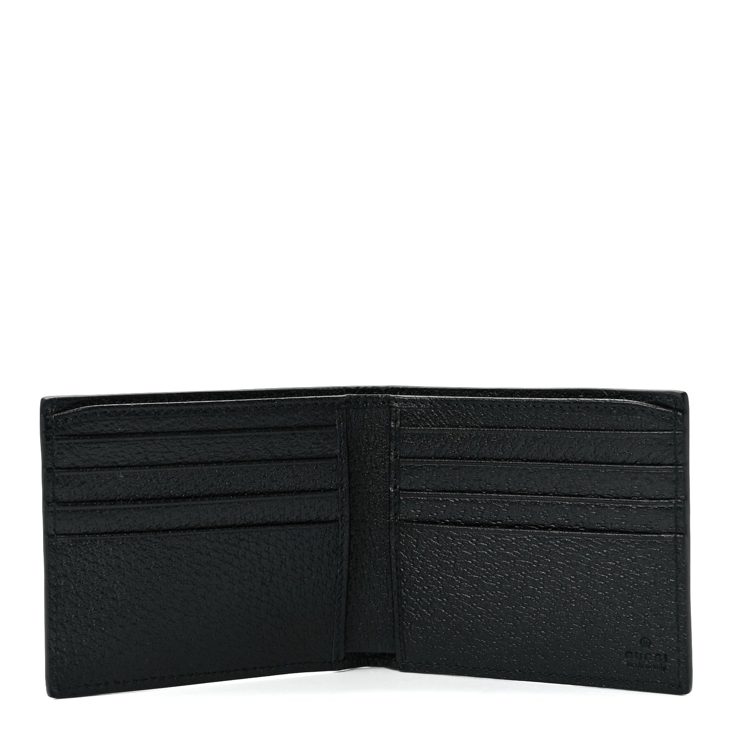 Calfskin Boar Effect GG Marmont Bi-Fold Wallet Black