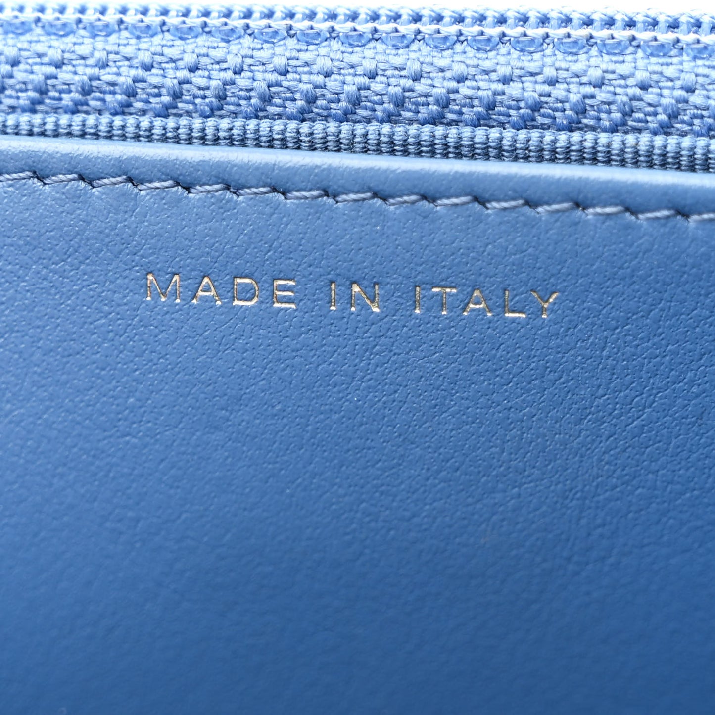 Denim Quilted Chanel 19 Wallet On Chain WOC Blue