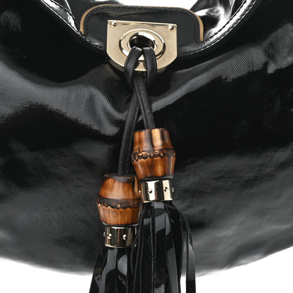 Gucci Coated Canvas Medium Indy Top Handle Hobo Black 8 of 10
